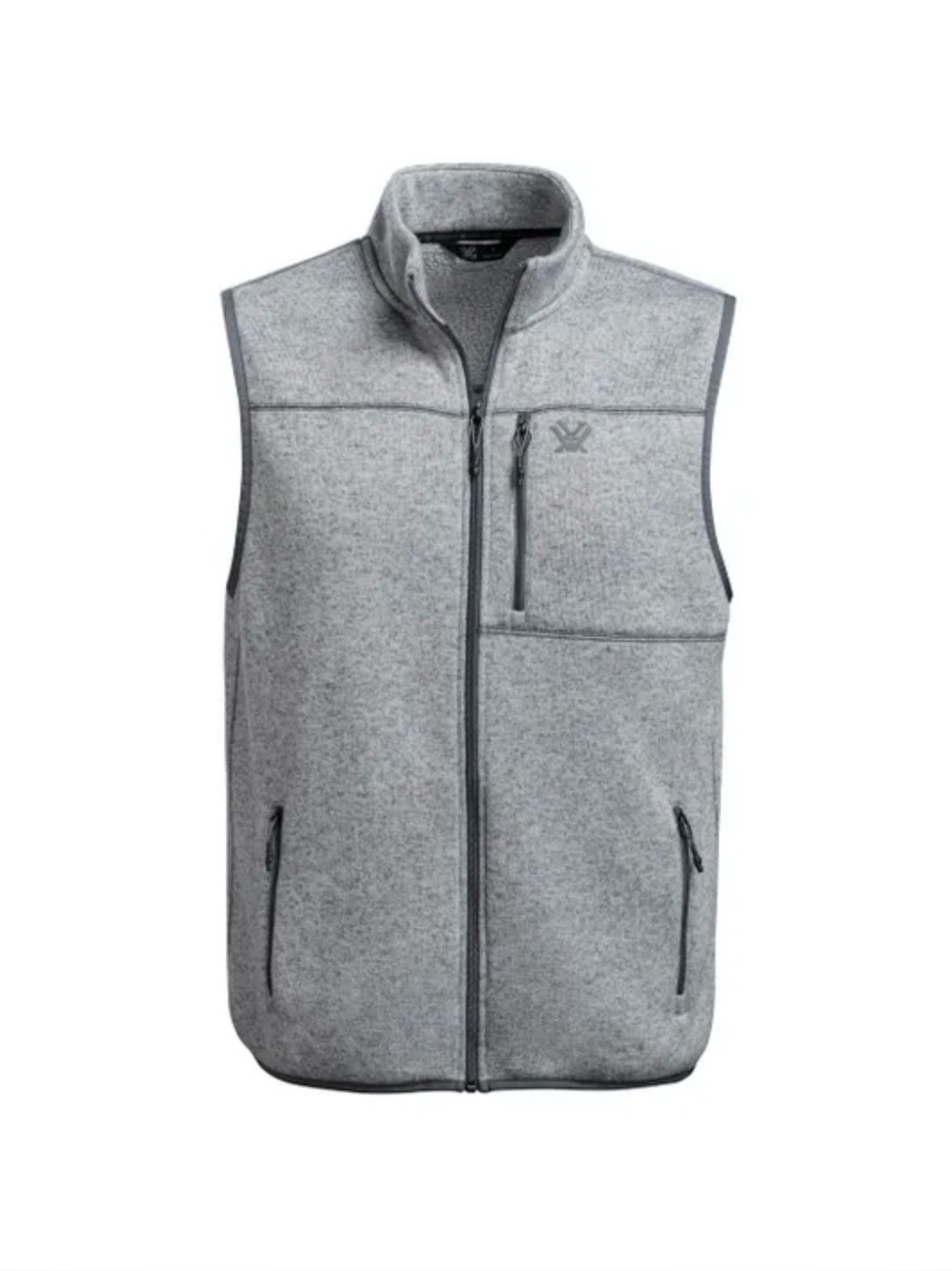 Men's Grey Zip-Front Fleece Vest from Vortex